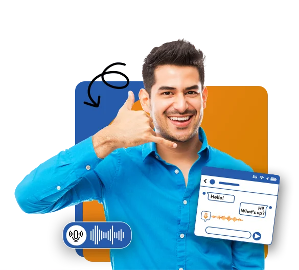 A man giving a thumbs up while holding a phone, symbolizing satisfaction with an eCommerce answering service.